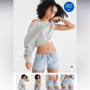 Aeropostale Low-Rise Midi Shorts